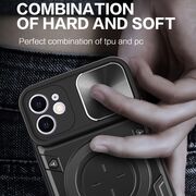 Husa pentru iPhone 12 cu protecție pentru cameră și suport magnetic integrat Ring Shockproof, rosu