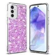 Husa pentru  Samsung Galaxy A55 cu sclipici Liquid Crystal Glitter, magenta