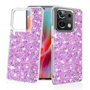Husa pentru  Xiaomi Redmi Note 13 Pro 5G cu sclipici Liquid Crystal Glitter, magenta
