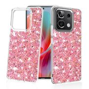 Husa pentru  Xiaomi Redmi Note 13 Pro 5G cu sclipici Liquid Crystal Glitter, roz