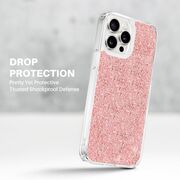 Husa pentru  Motorola Moto G54, G54 Power Edition cu sclipici Liquid Crystal Glitter, argintiu