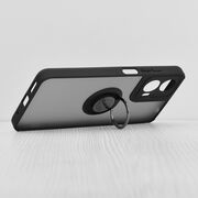 Husa Motorola Moto E14 Techsuit Glinth cu inel suport stand magnetic, negru