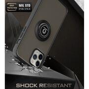 Husa Motorola Moto E14 Techsuit Glinth cu inel suport stand magnetic, negru