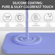 Husa pentru  Samsung Galaxy S24 Ultra Liquid Silicone, subțire, captusita cu microfibra, anti amprentă, protectie cameră foto, lavanda