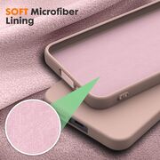Husa pentru  Samsung Galaxy S24 Liquid Silicone, subțire, captusita cu microfibra, anti amprentă, protectie cameră foto, roz