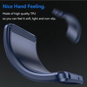 Husa pentru Oppo Reno 12F, 12FS Carbon Liquid Silicone, albastru