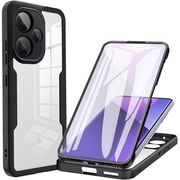 Pachet 360: Husa cu folie integrata pentru  Xiaomi Redmi 13 Cover360 fata / spate - negru