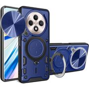 Husa pentru  Oppo Reno 12F, 12FS cu protecție pentru cameră și suport magnetic integrat Ring Shockproof, albastru