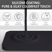 Husa pentru  iPhone 15 Liquid Silicone, subțire, captusita cu microfibra, anti amprentă, protectie cameră foto, negru