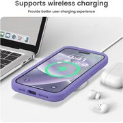 Husa pentru  iPhone 15 Pro Max Liquid Silicone, subțire, captusita cu microfibra, anti amprentă, protectie cameră foto, mov