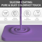Husa pentru  iPhone 15 Liquid Silicone, subțire, captusita cu microfibra, anti amprentă, protectie cameră foto, mov