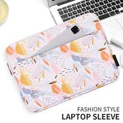 Husa pentru laptop 13-14 inch, eleganta si subtire, compartimente multiple, galben