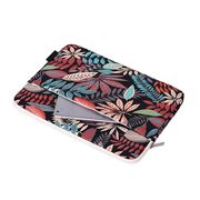 Husa pentru laptop 13-14 inch, eleganta si subtire, compartimente multiple, negru floral