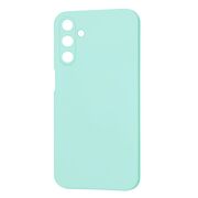Husa pentru  Samsung Galaxy A15 Liquid Silicone, subțire, captusita cu microfibra, anti amprentă, protectie cameră foto, turcoaz