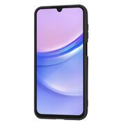 Husa pentru  Samsung Galaxy A15 Liquid Silicone, subțire, captusita cu microfibra, anti amprentă, protectie cameră foto, negru