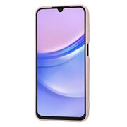 Husa pentru  Samsung Galaxy A15 Liquid Silicone, subțire, captusita cu microfibra, anti amprentă, protectie cameră foto, roz quartz