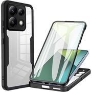 Pachet 360: Husa cu folie integrata pentru  Poco F6 Pro Cover360 fata / spate - negru