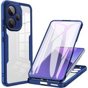 Pachet 360: Husa cu folie integrata pentru  Poco F6 Cover360 fata / spate - albastru