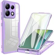 Pachet 360: Husa cu folie integrata pentru  Poco F6 Pro Cover360 fata / spate - mov