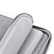 Husa pentru tableta universala 11-13 inch, eleganta si subtire, multiple compartimente si maner, protectie sporita, albastru inchis