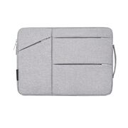 Husa pentru tableta universala 11-13 inch, eleganta si subtire, multiple compartimente si maner, protectie sporita, albastru inchis