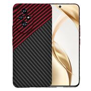 Husa pentru  Honor 200 CarbonFiber UltraSlim, Lightweight, negru - rosu