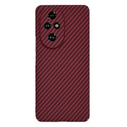 Husa pentru  Honor 200 Pro CarbonFiber UltraSlim, Lightweight, burgundy