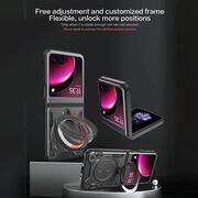 Husa pentru  Motorola Razr 50 cu inel și suport magnetic integrat Ring Shockproof, rose gold