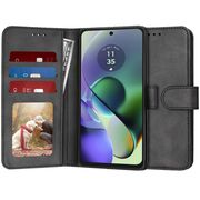 Husa pentru Motorola Moto G85 tip carte 360 Kickstand Portofel Multifunctional, Protectie Completa, negru