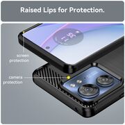 Husa Motorola Edge 40 Carbon Liquid Silicone, negru