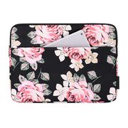 Husa pentru laptop 15-16 inch, eleganta si subtire, compartimente multiple, negru imprimat
