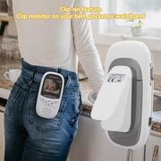 Baby Monitor Wireless, Monitorizare Video Audio pentru bebelusi, senzor temperatura, IR night vision, ecran color, cantece de leagan, Two-way Talk, functie push to talk, cu acumulator USB-C, alb / gri