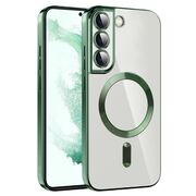 Husa pentru  Samsung Galaxy S22 Plus 5G cu MagSafe si protectie pentru lentile anti-shock 1.5 mm - verde