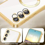 Husa pentru  Samsung Galaxy S24+ Plus cu MagSafe si protectie pentru lentile anti-shock 1.5 mm - rosu