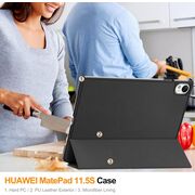 Husa HUAWEI MatePad 11.5 S UltraSlim de tip stand, functie wake-up/sleep, negru