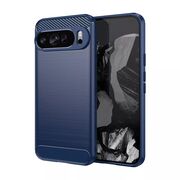 Husa pentru Google Pixel 9 Pro XL Carbon Liquid Silicone, albastru