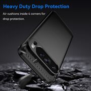 Husa pentru Google Pixel 9 Pro XL Carbon Liquid Silicone, negru