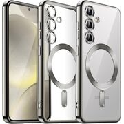 Husa pentru  Samsung Galaxy A55 cu MagSafe si protectie pentru lentile anti-shock 1.5 mm - argintiu