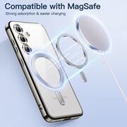 Husa pentru  Samsung Galaxy A35 cu MagSafe si protectie pentru lentile anti-shock 1.5 mm - argintiu