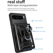 Husa pentru  Google Pixel 9 / 9 Pro Ring Armor Kickstand Tough Rugged Cover cu protectie camera, rose gold