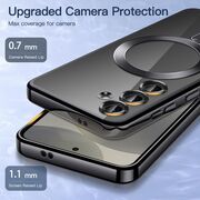 Husa pentru  Samsung Galaxy A55 cu MagSafe si protectie pentru lentile anti-shock 1.5 mm - negru