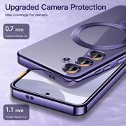 Husa pentru  Samsung Galaxy A35 cu MagSafe si protectie pentru lentile anti-shock 1.5 mm - mov