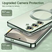 Husa pentru  Samsung Galaxy A35 cu MagSafe si protectie pentru lentile anti-shock 1.5 mm - verde deschis