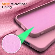 Husa pentru  Samsung Galaxy A35 Liquid Silicone, subțire, captusita cu microfibra, anti amprentă, protectie cameră foto, roz