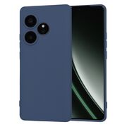 Husa pentru   Realme GT 6 / GT 6T Liquid Silicone, subțire, captusita cu microfibra, anti amprentă, protectie cameră foto, albastru