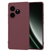 Husa pentru   Realme GT 6 / GT 6T Liquid Silicone, subțire, captusita cu microfibra, anti amprentă, protectie cameră foto, bordeaux