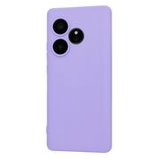Husa pentru   Realme GT 6 / GT 6T Liquid Silicone, subțire, captusita cu microfibra, anti amprentă, protectie cameră foto, mov deschis