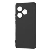 Husa pentru   Realme GT 6 / GT 6T Liquid Silicone, subțire, captusita cu microfibra, anti amprentă, protectie cameră foto, negru