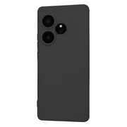 Husa pentru   Realme GT 6 / GT 6T Liquid Silicone, subțire, captusita cu microfibra, anti amprentă, protectie cameră foto, negru