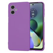 Husa pentru  Motorola Moto G54, G54 Power Edition Liquid Silicone, subțire, captusita cu microfibra, anti amprentă, protectie cameră foto, mov